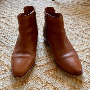 Brown leather Chelsea boots size 10 with inserts